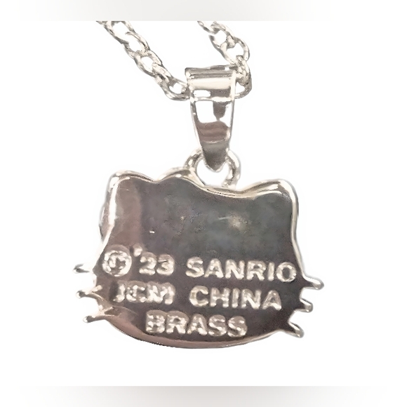 Hello Kitty Fine Silver Plated Charm and Chain - Picture 4 of 5